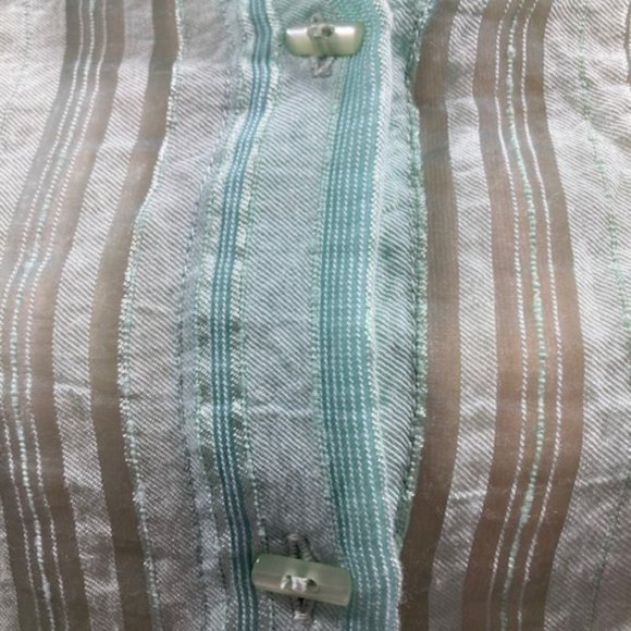Ruby Rd Mint Green Button Front Top - Picture 3 of 8